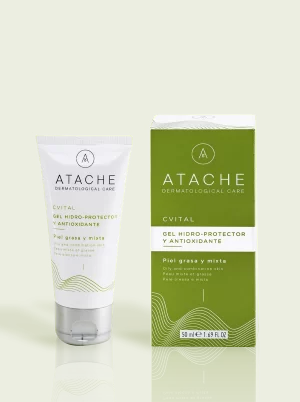 Atache C Vital Gel Hidroprotect drėkinamasis ir antioksidacinis veido gelis 50ml